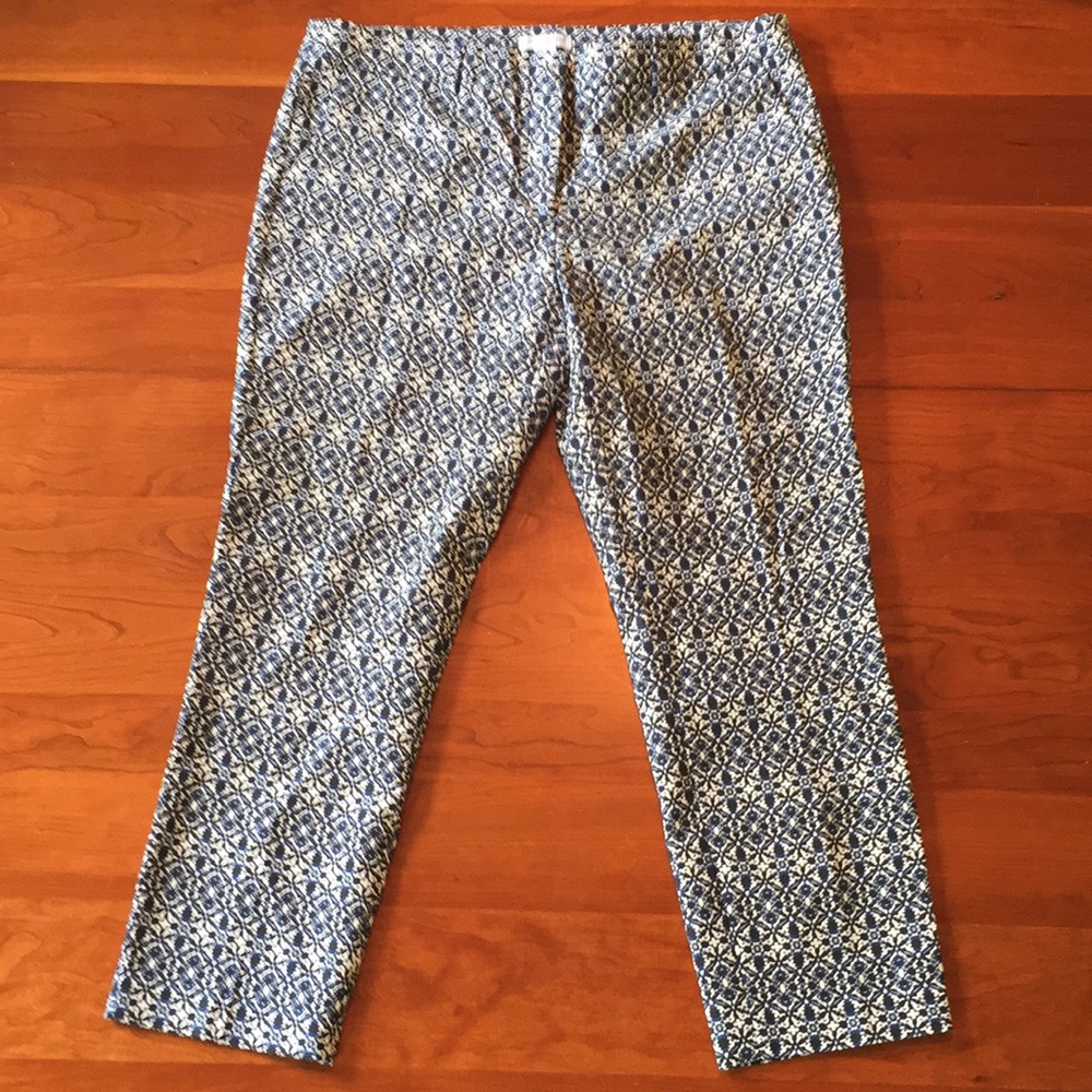 Katherine Barclay Size 12 Women’s Pants Blue Print
